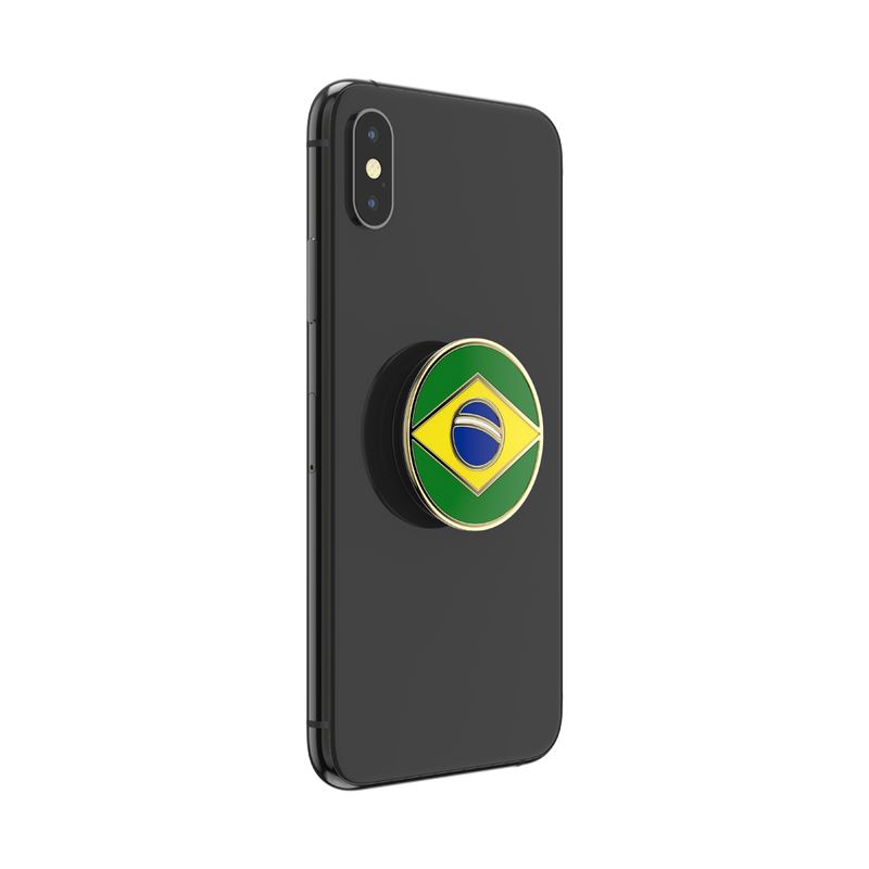 Enamel Brazilian Flag — Adhesive PopGrip image number 3