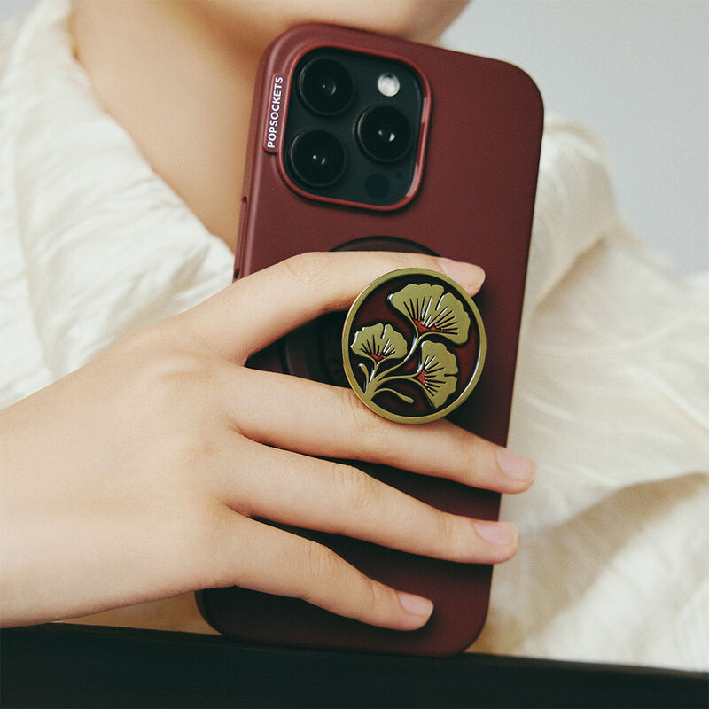 Enamel Ginkgo Oxblood — PopGrip for MagSafe image number 4