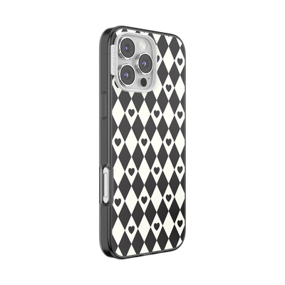 Secondary image for hover Harlequin Hearts Black — iPhone 16 Pro Max MagSafe Case