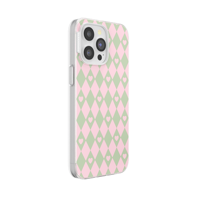 Secondary image for hover Harlequin Hearts Pink — iPhone 15 Pro Max MagSafe Case