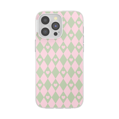 Harlequin Hearts Pink — iPhone 15 Pro Max MagSafe Case