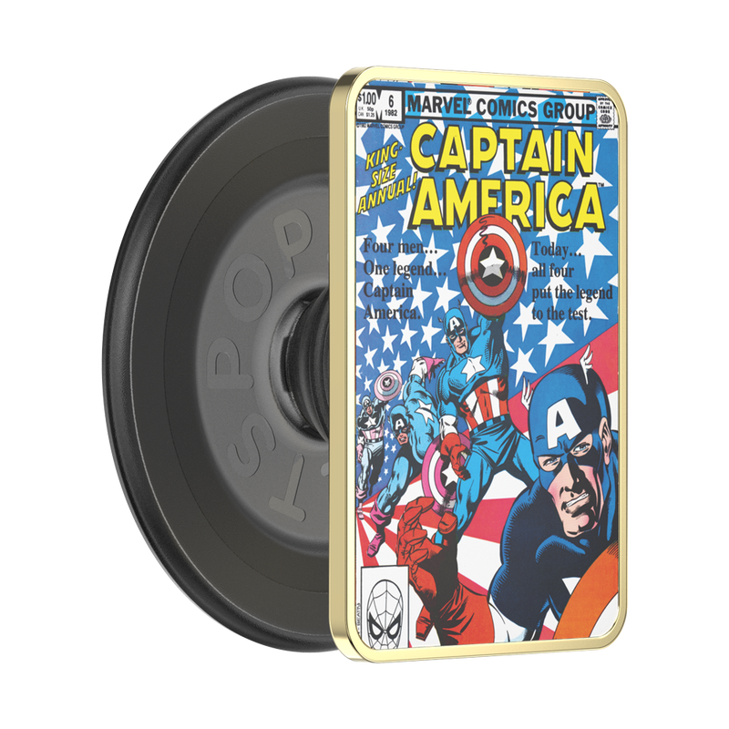 Enamel Captain America Comic Book — MagSafe PopGrip image number 0