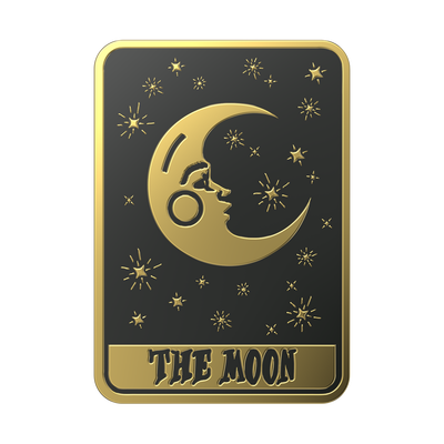 Enamel Tarot Card Moon — Adhesive PopGrip