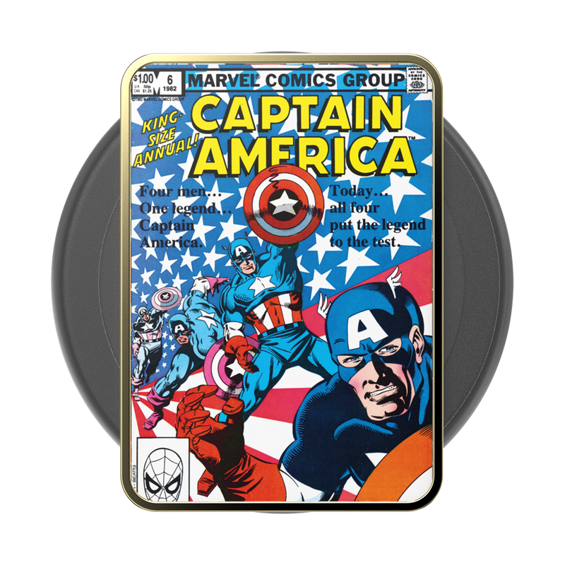 Enamel Captain America Comic Book — MagSafe PopGrip image number 1