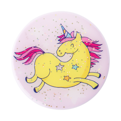 Glitter Jumping Unicorn Yellow