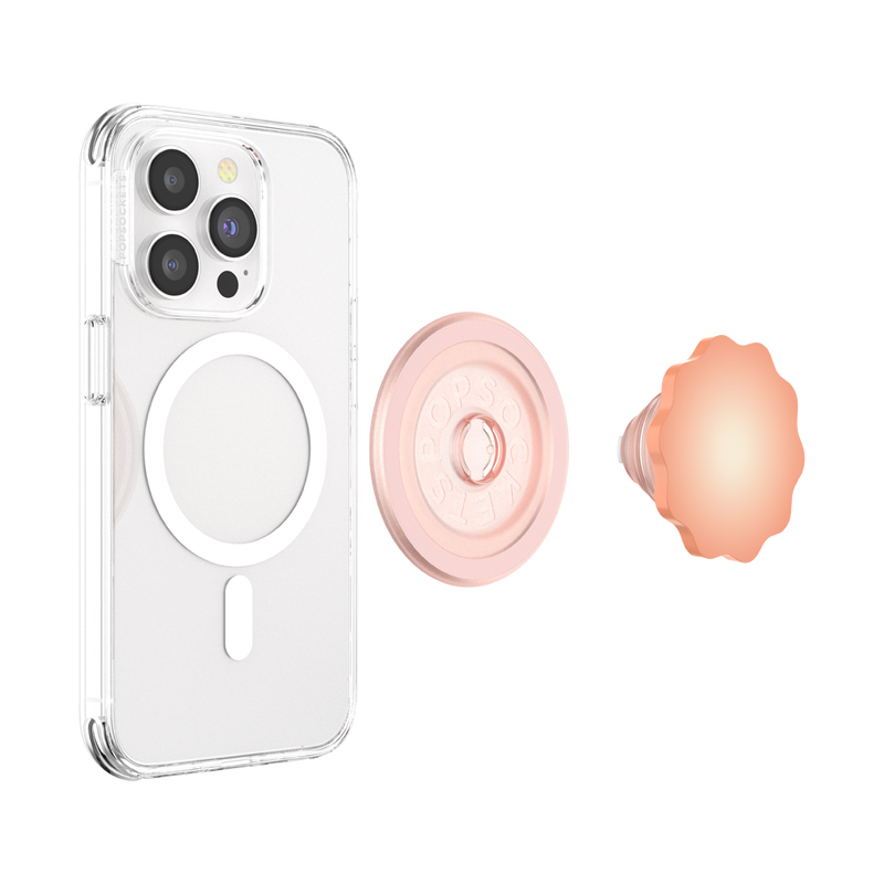 Molded Flower Apricot — MagSafe PopGrip image number 3