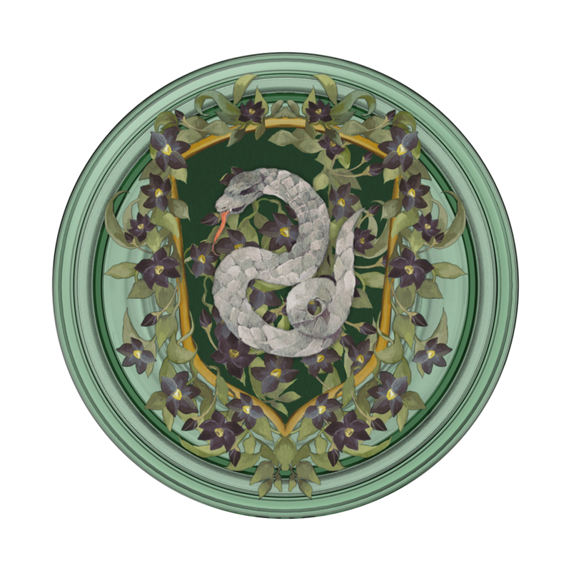 Slytherin Floral Crest — Adhesive PopGrip image number 1