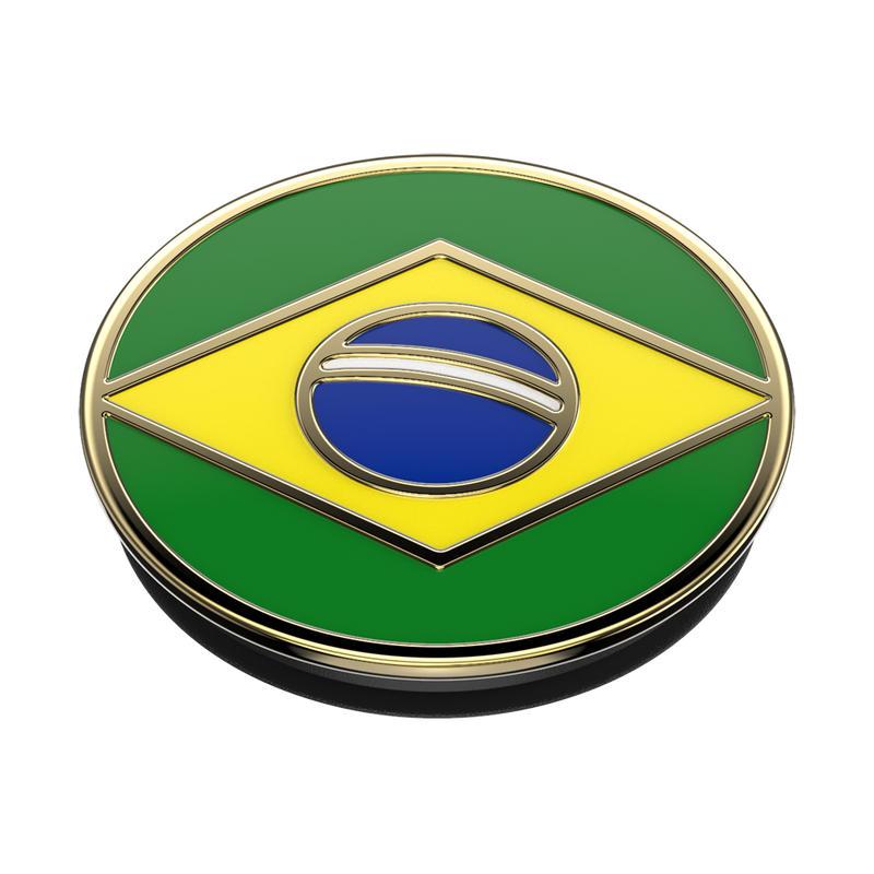 Enamel Brazilian Flag — Adhesive PopGrip image number 2