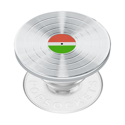 Backspin Aluminum 45rpm Silver — Adhesive PopGrip
