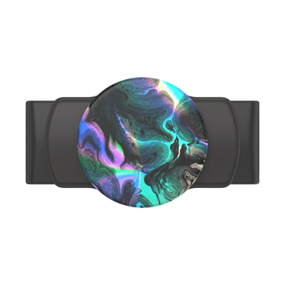PopGrip Slide Stretch Oil Agate on Black with Square Edges