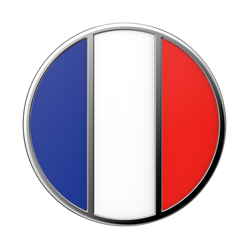Enamel French Flag — Adhesive PopGrip image number 1