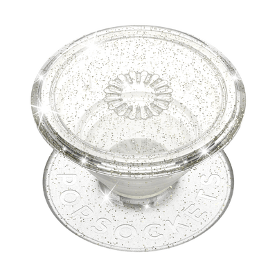 Secondary image for hover Clear Glitter Silver — Adhesive PopGrip
