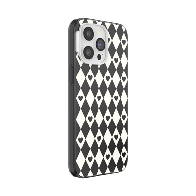 Secondary image for hover Harlequin Hearts Black — iPhone 15 Pro Max MagSafe Case