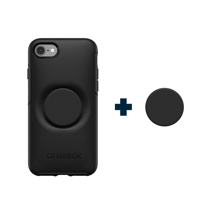 Otter + Pop Black Symmetry Series Case — iPhone SE/7/8 image number 1
