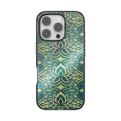 Mirror White Lotus Textile — iPhone 16 Pro MagSafe Case