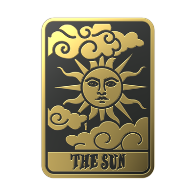 Enamel Tarot Card Sun