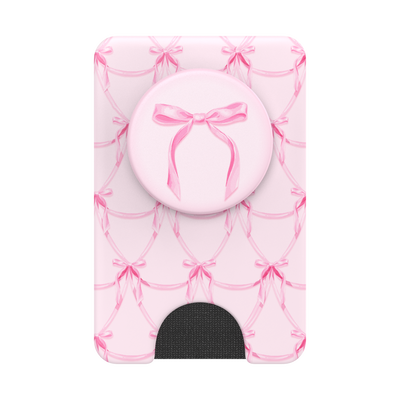 Secondary image for hover Satin Bow Blush — PopWallet+ for MagSafe